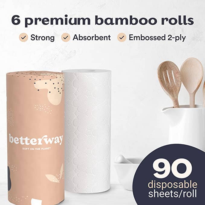Bamboo Paper Towels – 6 Roll Pack